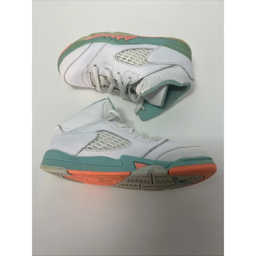 Nike Air Jordan Retro 5 (TD) 'White Light' Sneakers Toddler Size 10C‎ 725172-100